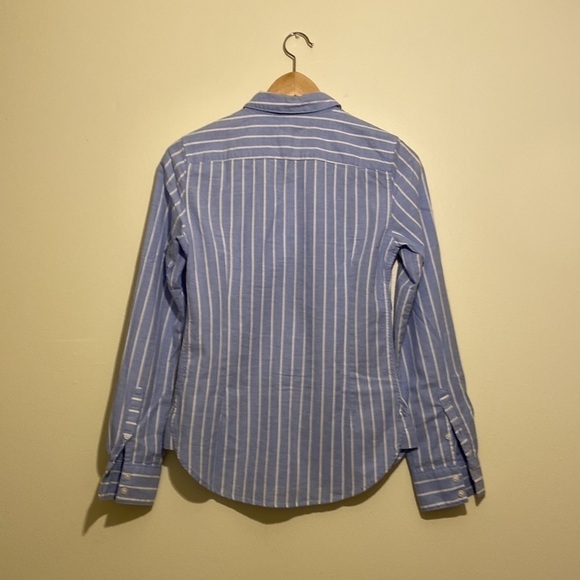 H&M blue and white striped button down shirt . Size 2 - Picture 2 of 9
